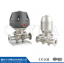 Pneumatic aseptic diaphragm valve