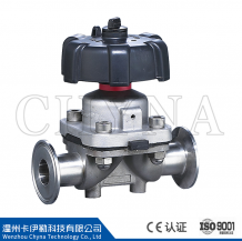 Manual aseptic diaphragm valve